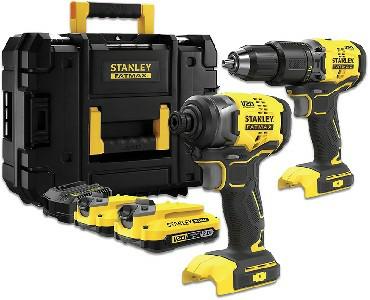 Набір Stanley V20 SFMCK461D2T: шуруповерт SFMCD715 + ударний SFMCF810B, кейс TSTAK