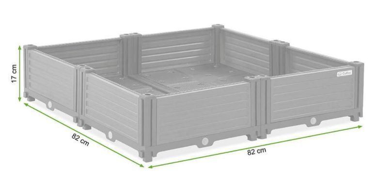 Ящик для вирощування квітів Grow Cube L 82x82x17 см Cultivo