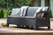 Садовый диван плетеный графит Corfu Love Seat Max