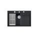 Кухонна мийка&nbsp;Quadron HQM7650U7_BS Marc Workstation чорний матовий/сталь