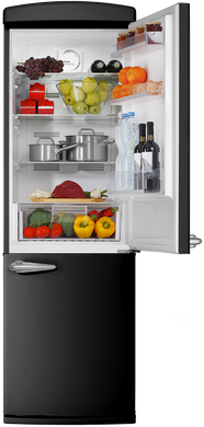 Холодильник правосторонній Concept retro black lkr7460bcr