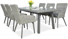 Обеденные комплекты из ротанга Focus Garden Milano 6/200 Stone Grey