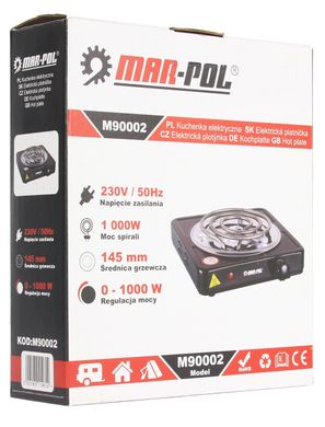 Плита электрическая спираль Marpol M90002 1000W