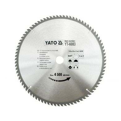 Циркулярний диск по дереву Yato YT-6083 350х30х84зуба