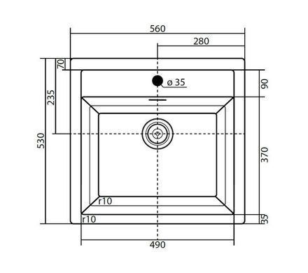Кухонна мийка Franke Sirius SID 610 - онікс - тектоніт, що вбудовується в стільницю