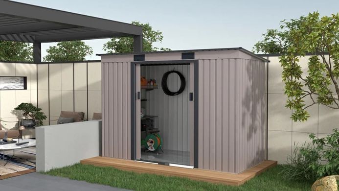 Металлический сарай 261x121 см Hardmaister Oregon Warm Grey
