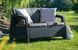 Садовий диван для тераси графіт Corfu Love Seat
