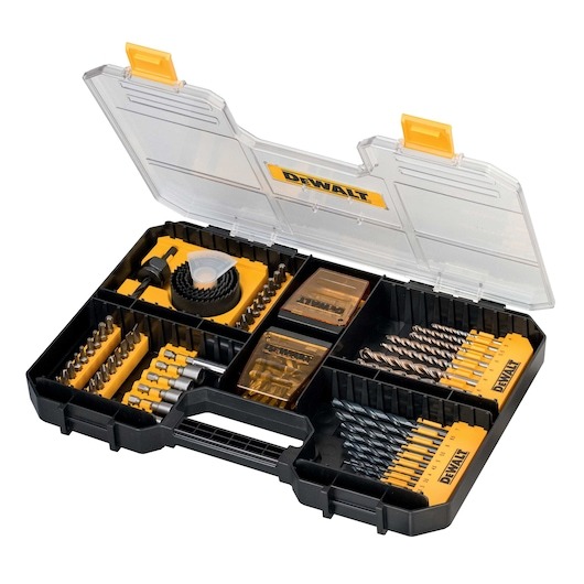 Набор сверл и бит DeWalt 100 шт. в кейсе для камня и металла