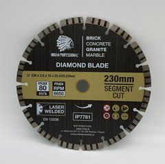 ДИСК АЛМАЗНЫЙ 230mm 25,4/22,23 SEGMENT TURBO CUT INDIAN PROFESSIONAL