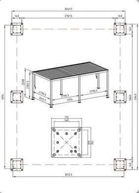 Террасная беседка 3x6 м Premium белая Gutroof