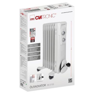 Обігрівач масляний з терморегулятором 7 секцій&nbsp;Clatronic RA 3735