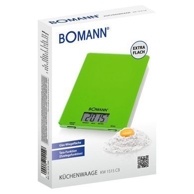 Кухонні ваги Bomann KW 1515 BC скляні зелені