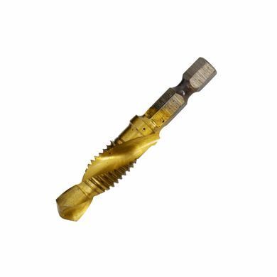 Набір різьбонарізних свердел Awtools M3-M10 7 штук жовті