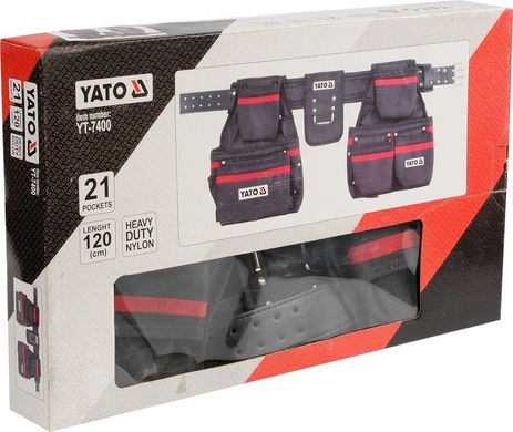 Пояс із кишенями для носіння інструменту Yato YT-7400