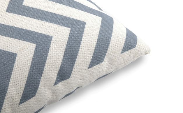 Подушка декоративная ZigZag Grey 45&times;45 см серая геометрический узор&nbsp;MoodMe