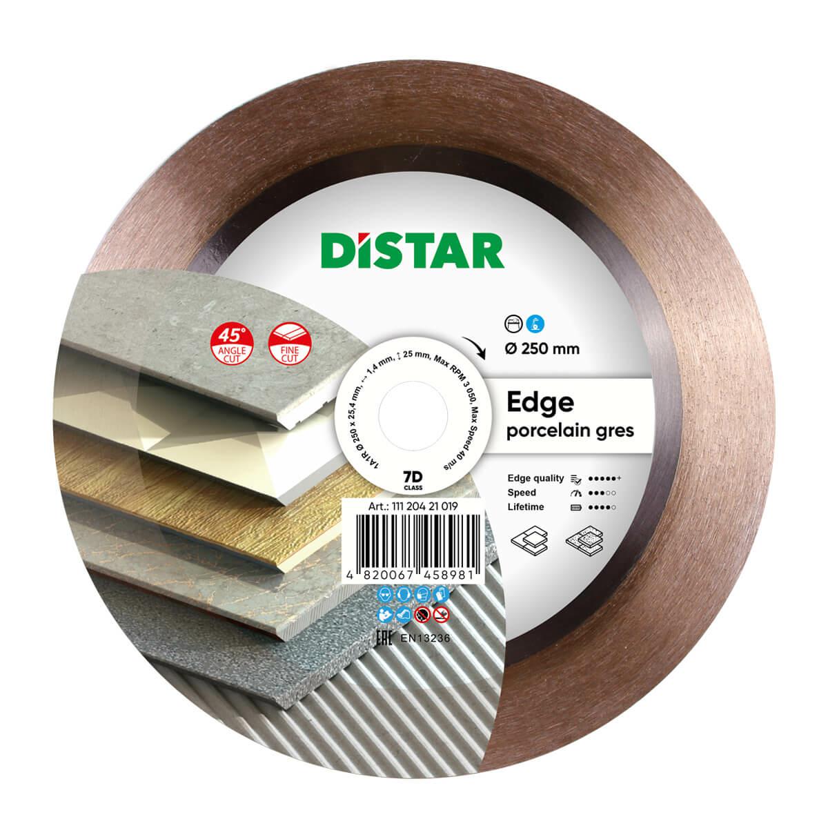 Алмазный диск DISTAR EDGE 250 х 1,4 х 25,4 мм для сухой резки