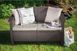 Садовий диван для тераси коричневий Corfu Love Seat