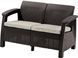 Садовий диван для тераси коричневий Corfu Love Seat