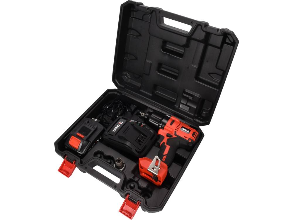 Гайковерт ударный YATO 18V 1/2 дюйма 700 Нм бесщеточный, аккумулятор 3 Ah