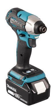 Аккумуляторный ударный гайковерт MAKITA DTD157RFJ 140 Нм 1/4" HEX LXT 18 В Li-Ion XPT BLDC + 2 аккумулятора по 3,0 Ач + зарядное устройство + кейс MAKPAC