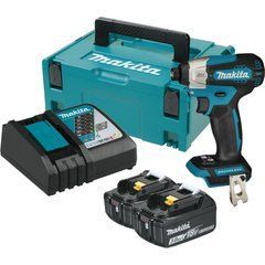 Акумуляторний ударний гайковерт MAKITA DTD157RFJ 140 Нм 1/4" HEX LXT 18 В Li-Ion XPT BLDC + 2 акумулятори по 3,0 Ач + зарядний пристрій + кейс MAKPAC