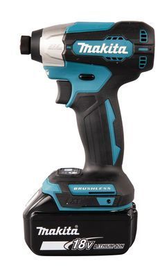 Аккумуляторный ударный гайковерт MAKITA DTD157RFJ 140 Нм 1/4" HEX LXT 18 В Li-Ion XPT BLDC + 2 аккумулятора по 3,0 Ач + зарядное устройство + кейс MAKPAC