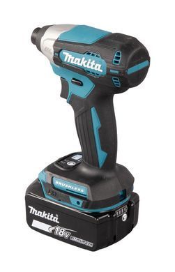 Аккумуляторный ударный гайковерт MAKITA DTD157RFJ 140 Нм 1/4" HEX LXT 18 В Li-Ion XPT BLDC + 2 аккумулятора по 3,0 Ач + зарядное устройство + кейс MAKPAC