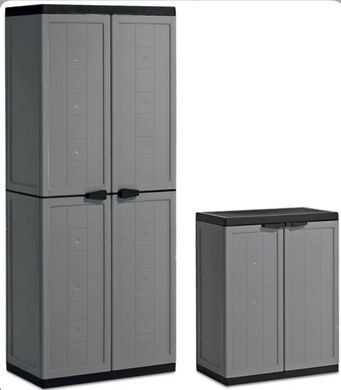 Шафа для гаража темно сіра Jolly Low Cabinet Keter/Kis