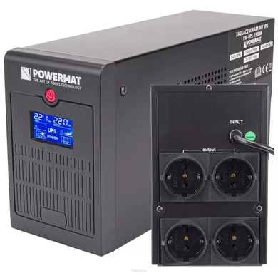 Аварійне джерело живлення UPS LCD 1500VA 900W 2X 9AH PM-UPS-1500M