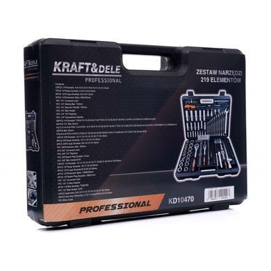 Набір інструментів 219 шт. торцеві ключі Kraft&Dele KD10470