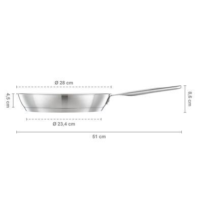 Сковорода из нержавеющей стали Fiskars All Steel Pure 28 см