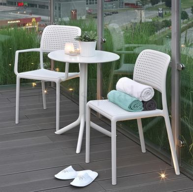 Комплект меблів балконний Bora Bistrot Step Bianco пластиковий 2+1 Nardi