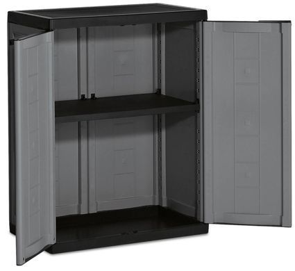Шафа для гаража темно сіра Jolly Low Cabinet Keter/Kis