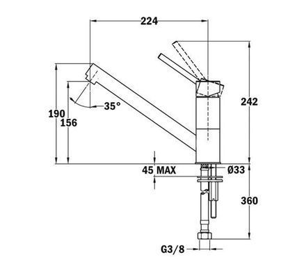 Смеситель Teka AUK 913 - хром