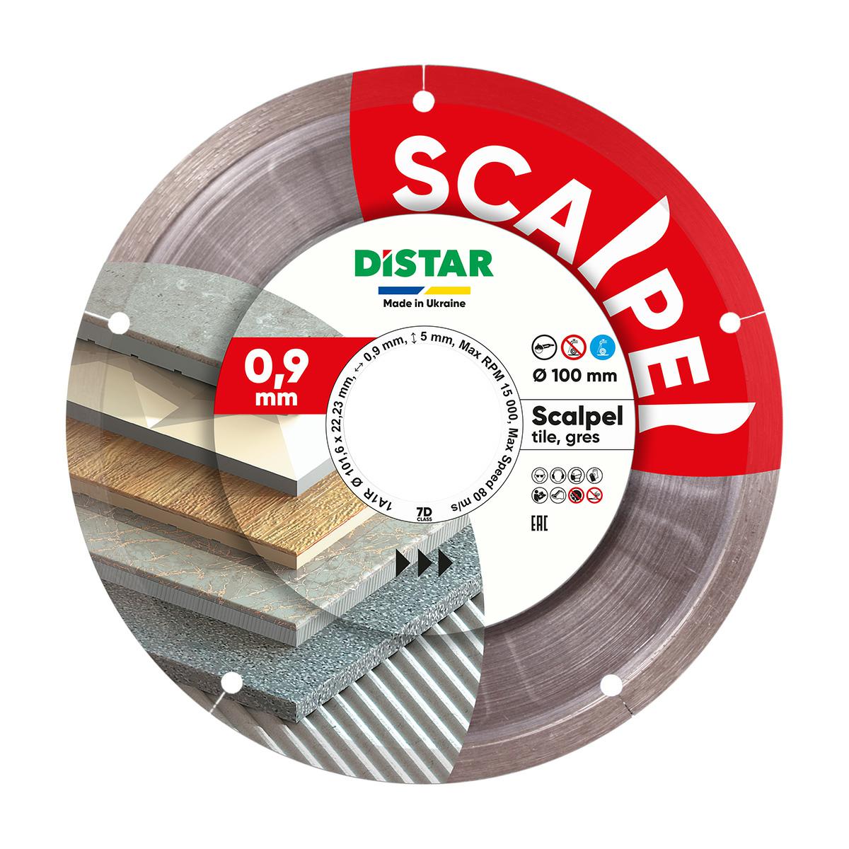Диск алмазный Distar Scalpel 101,6×0,9×5×22,23 мм для керамики и керамогранита