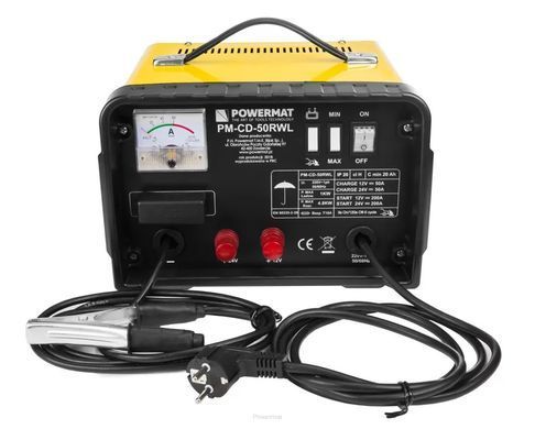 Зарядний пристрій для АКБ зі стартером 12/24V PM-CD-50RWL Powermat