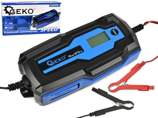 Автоматическое зарядное устройство Speed 6/12 В 10 А Geko G80061