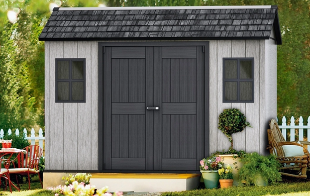 Садовый домик пластиковый OAKLAND 1175SD brownish grey/anthracite - KETER
