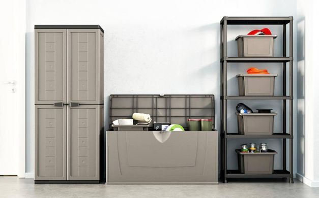 Шафа для гаража темно сіра Jolly Low Cabinet Keter/Kis