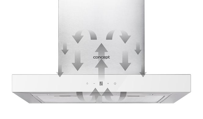 Вытяжка CONCEPT OPK4760wh 60 см нержавеющая сталь/стекло WHITE