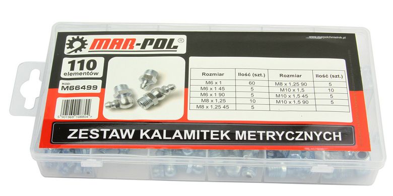 Набір метричних каламітерів 110 шт Mar-Pol M66499