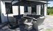 Кутовий садовий комплект із техноротанга сірий Trivento Dining White