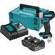 Аккумуляторный ударный гайковерт MAKITA DTD157RFJ 140 Нм 1/4" HEX LXT 18 В Li-Ion XPT BLDC + 2 аккумулятора по 3,0 Ач + зарядное устройство + кейс MAKPAC