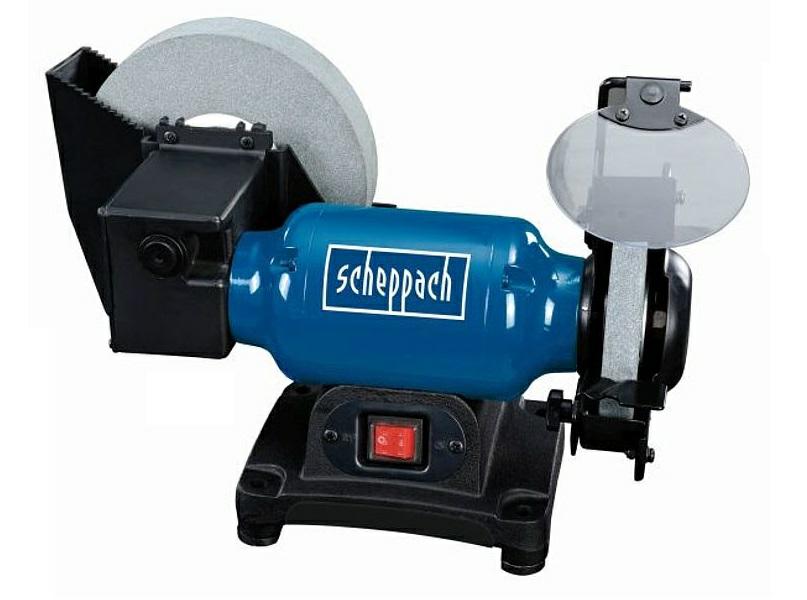 Шлифовальный станок Scheppach BG200W для сухого и мокрого шлифования, 250 Вт