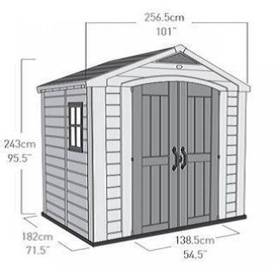 Садовый домик пластиковый FACTOR 8x6 beige/taupe - KETER