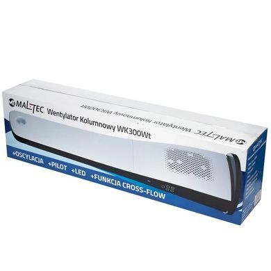 Колонный вентилятор Maltec WK300Wt + пульт дистанционного управления + светодиод