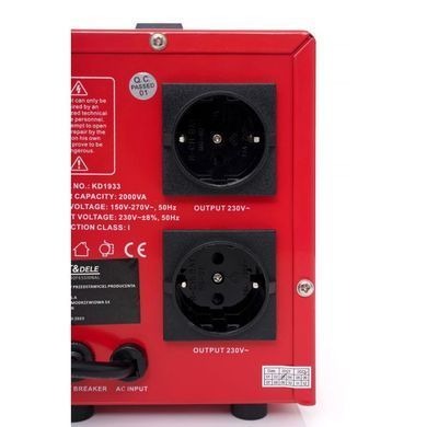 Стабілізатор напруги AVR 2000ВА 230В Kraft&Dele KD1933