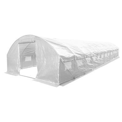 Теплиця садова, парник Focus Garden 4x12x2 (подвійні двері) біла