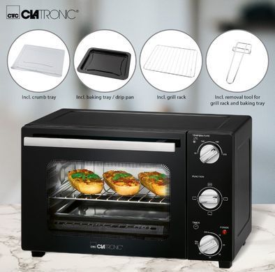Электропечь настольная 20 л 1300 Вт черная CLATRONIC MBG 3726