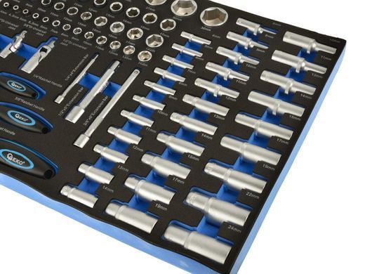 Набір торцевих головок з тріскачкою 1/4"- 1/2" 80 штук Geko G10833A